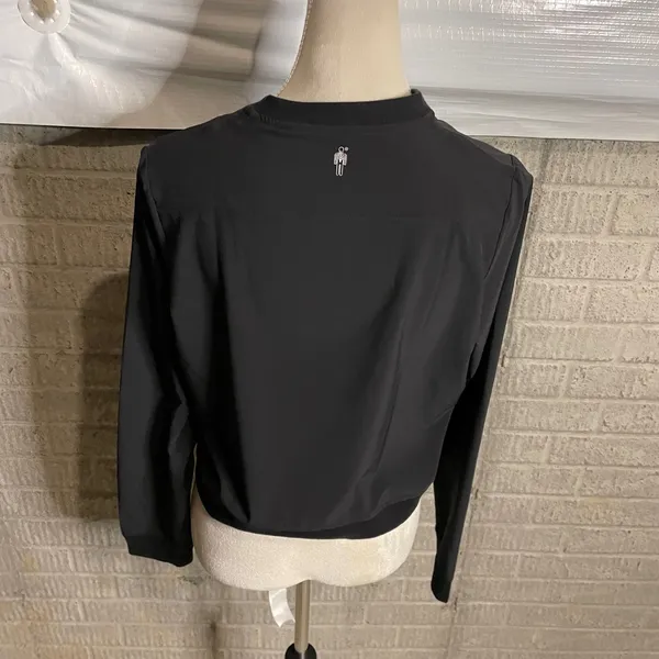 Human Performance Engineering Full‎ Zip Athletic Bomber Jacket large Black - Image 3