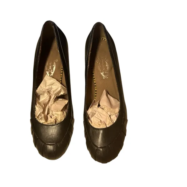 Hush Puppies Rosemore Black Leather Comfort Kitten Heel Pumps size 7.5M - Image 5