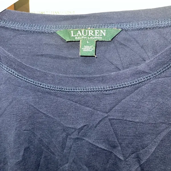 LAUREN Ralph Lauren Navy Long Sleeve Shirt Size Large - Image 6
