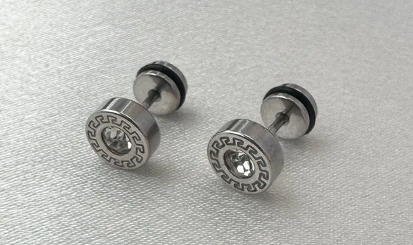CZ Cubic Zirconia Stud Earrings for Men Women Streetwear Unisex Style - Image 3
