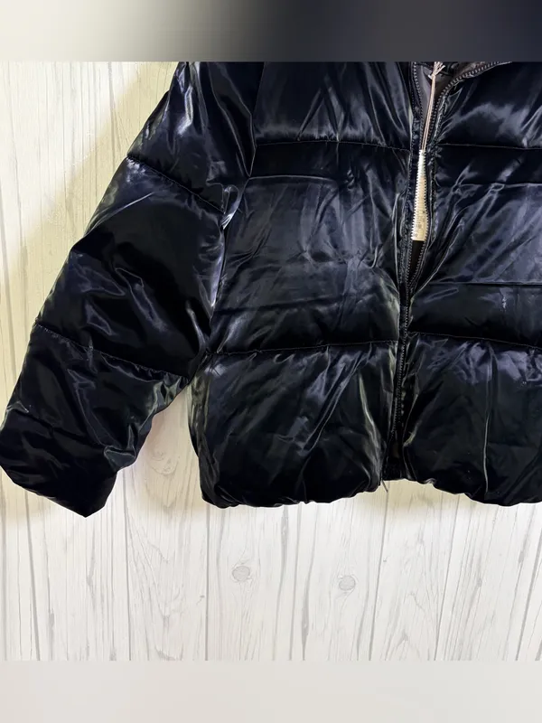 A NEW DAY NWT‎ Glossy Black Puffer Jacket, Large - Image 11