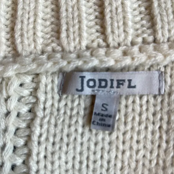 JODIFL Off White Cable Knit Chunky Sweater size S - Image 2