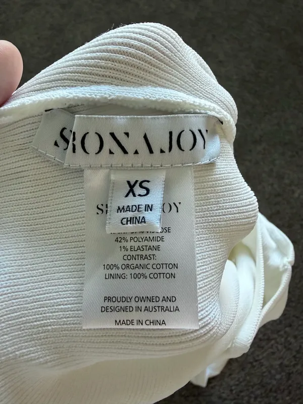Revolve Shona Joy “Aliah” High Neck Midi Dress in Ivory, size XS - Image 7