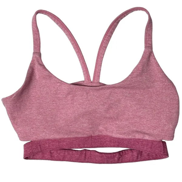 We Me Pink Gray Tri Tone Colorblock Workout Yoga Athletic Two Piece Set Size S - Image 3