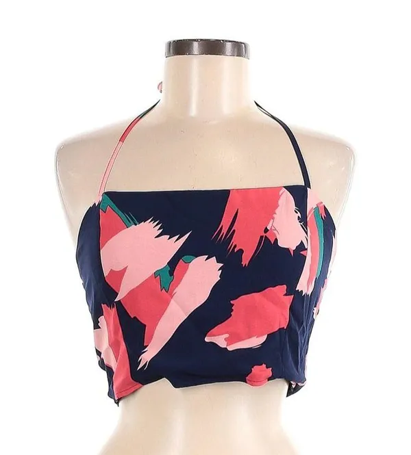 Lulus Artistic Impulse Navy Blue Abstract Print Top - Image 4