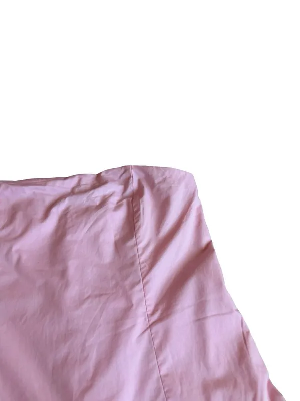 Abercrombie & Fitch Pink Bubble Hem Mini Dress Strapless Barbie Size Large NWT - Image 3
