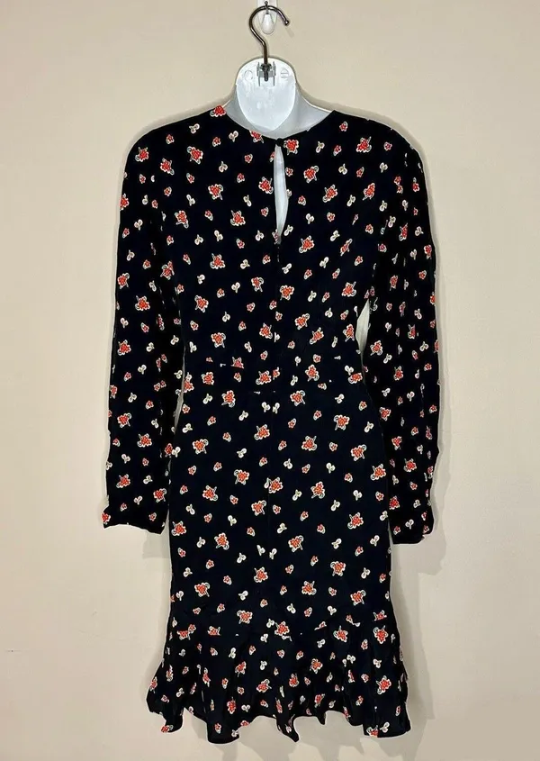 Boden Long Sleeve Flippy Mini Dress in "Rose Pop" Floral Pattern Size 10 NWT!!! - Image 3