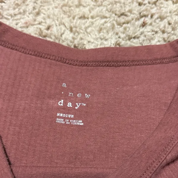 a new day Women's Ribbed Short Sleeve Top - Rust - Image 2