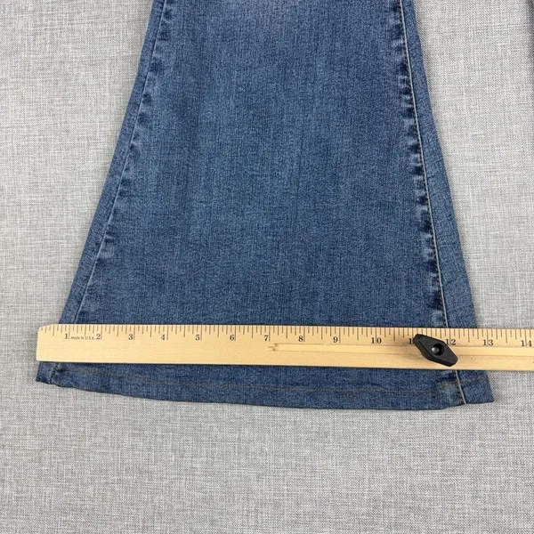 Free People Jeans Womens 27 Blue Medium Wash Mid Rise Flare Stretch Denim - Image 2