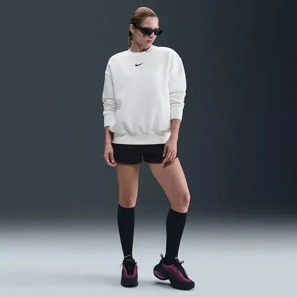 Nike Phoenix Fleece Over-Oversized Crewneck Sweatshirt Sail White Medium - Image 3