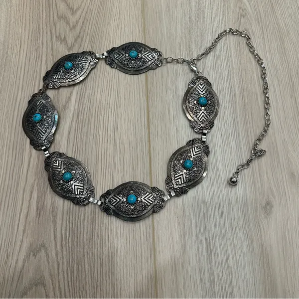 Urban Outfitters Boho Silver Chain Belt - Image 2