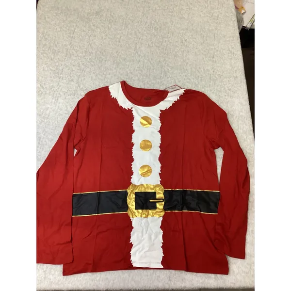 Wondershop Santa Pajama Set Womens Large Red White Striped 536350 New - Image 2