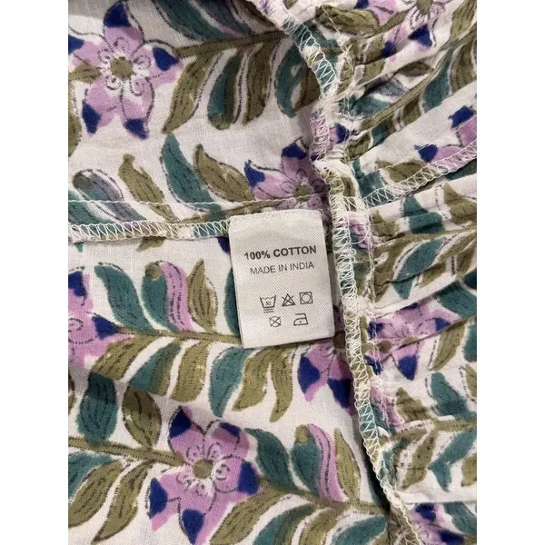 Perry Walker Womens Dress Green Floral Mini Cap Sleeve A Line Boho 1 US Small - Image 10