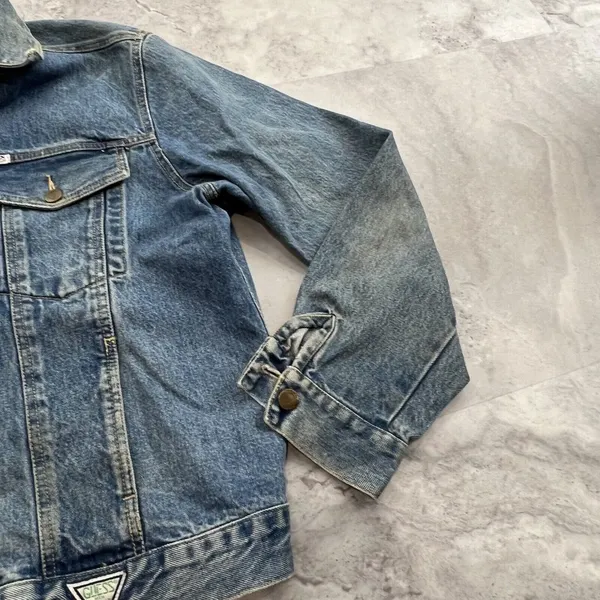 Vintage Guess Georges Marciano Denim Jean Jacket Mens Size Large 80s Big‎ Logo - Image 5
