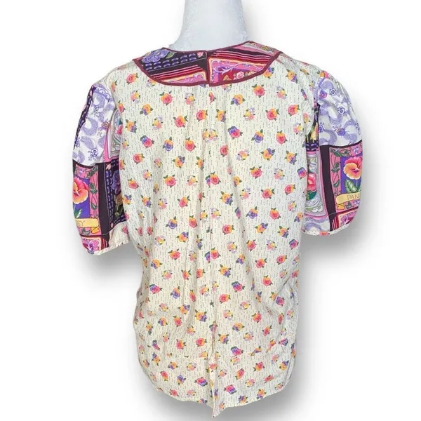 Vintage Handmade Square Dancing Skirt Set Purple Pansy Floral Printed Midi‎ - Image 12