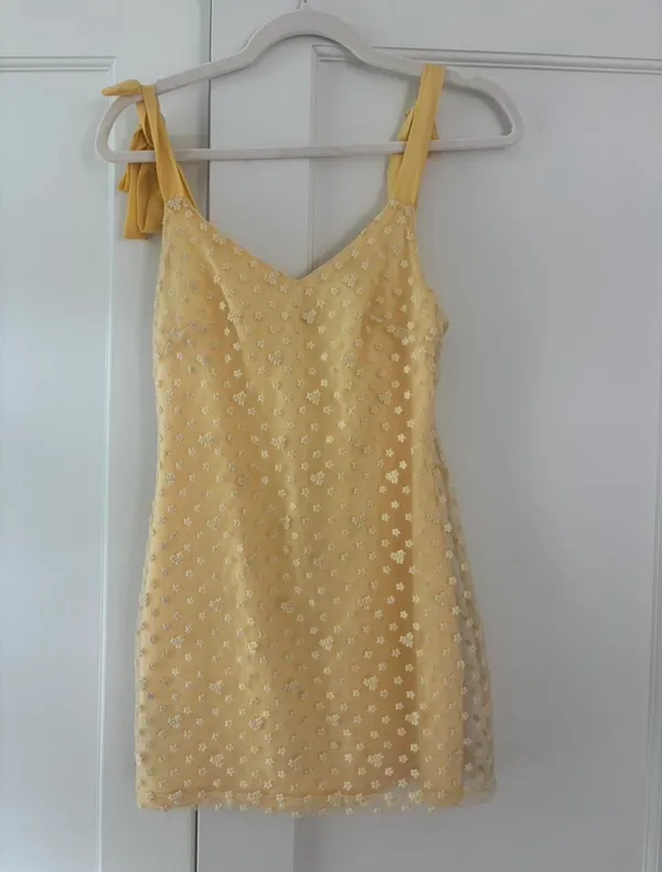 Blue Rain yellow mini dress - Image 2
