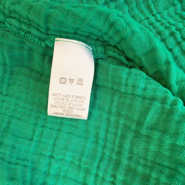 Michael Stars Green Double Gauze Cotton‎ Tiered Mini Dress Pockets DGZ012 Medium - Image 6