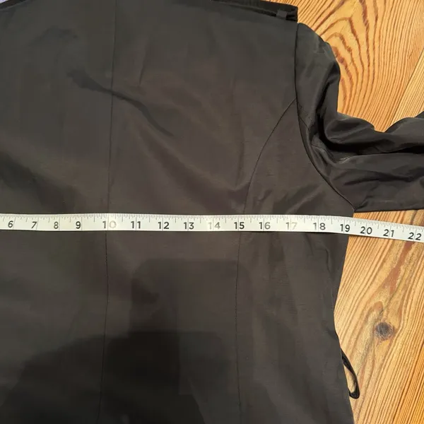 Lauren Ralph Lauren Black Label Trench Coat Black Small Lined NO BELT Preppy - Image 5