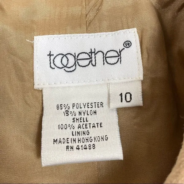 Vintage Tan Suede Beaded Western Zip Up Jacket Tan Size 6 - Image 7