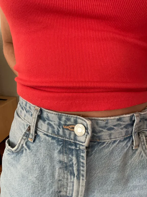 ZARA Wide-Leg High-Rise Jeans Raw Hem - Image 3
