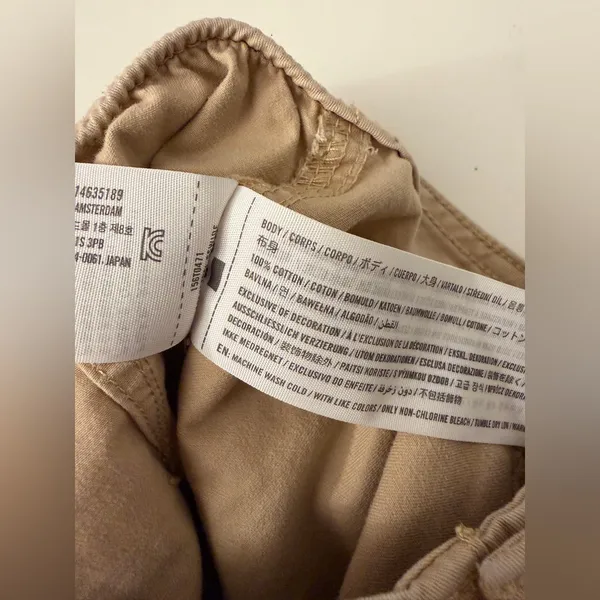 Abercrombie Cargo Pants Curve Love Y2K Street Style Utility Khaki Twill 26 / 2S - Image 5