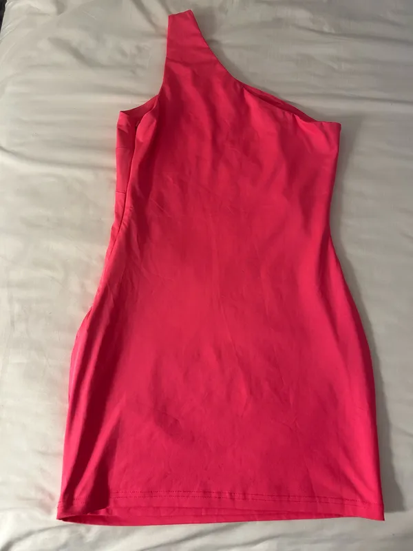 Superdown Pink One Shoulder Mini Dress - Image 3