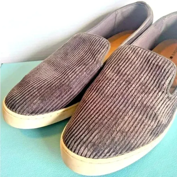 Birdies The Swift Women's Size 9.5 Charcoal Gray Corduroy‎ Slippers Shoes New - Image 3
