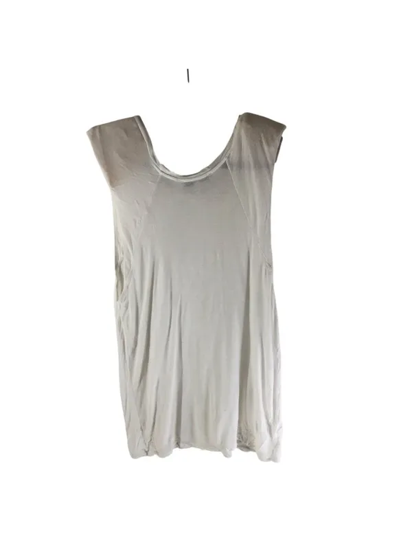 Alexis White Sleeveless Modal Tank Top XS Shoulderpads Womens Loose Fit USA - Image 3
