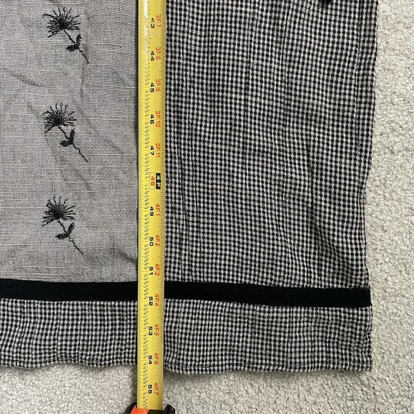 Carole Little Vintage Maxi Dress Gingham Embroidered Cottagecore Cotton Size 14 - Image 11