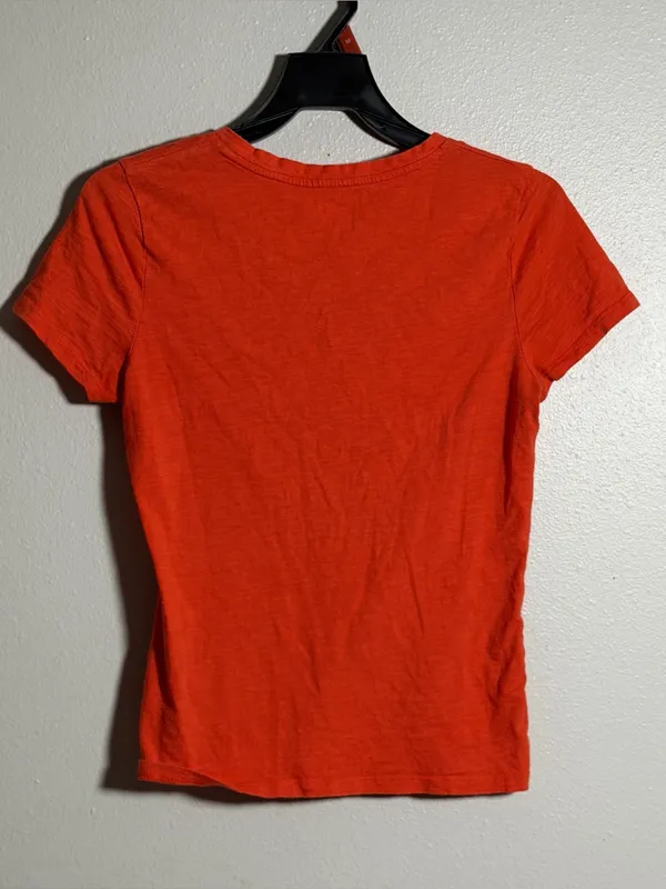 Universal Thread Women Short Sleeve V-Neck Tee Orange size XS - Image 5