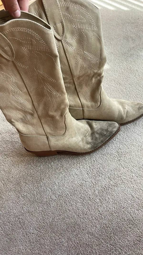 Suede cowboy boots Tan Size 8 - Image 4