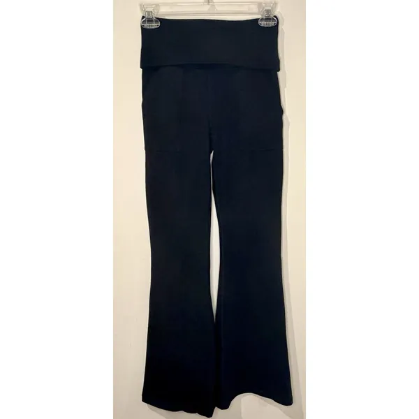 Aerie Offline The Hugger Foldover Flare Hi-Rise Black Leggings Sz S Small EUC!! - Image 2