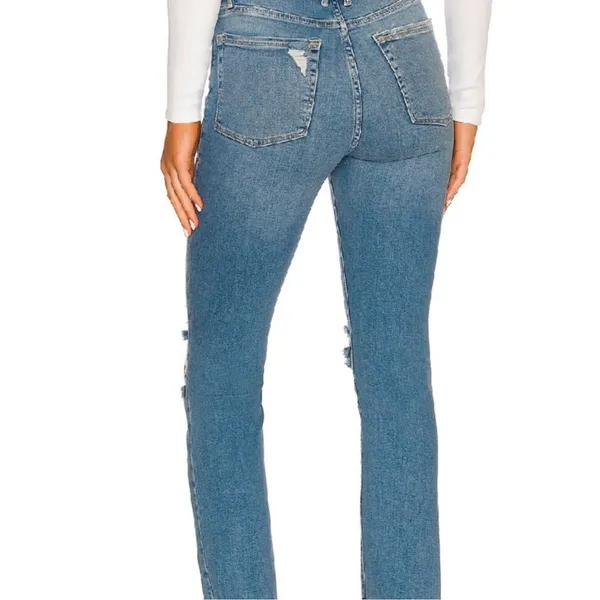 Good American Good Leg Distressed Jeans Blue Size 8 - Image 2