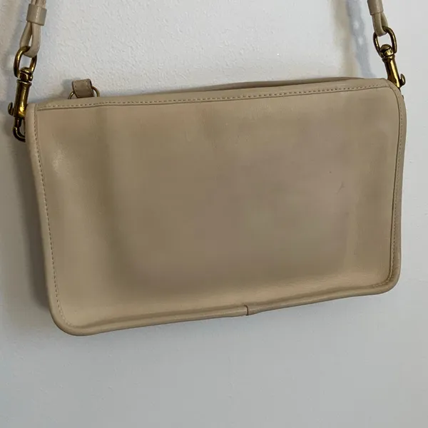 70s Coach Leatherware‎ "Basic Bag" Bone, Bonnie Cashin Coach Bag - Image 4