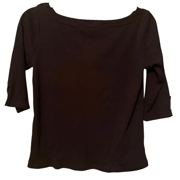 DAYDREAMER Brown 3/4 Sleeve Ribbed Top, P2P 19 - 21” New without Tag - Image 5