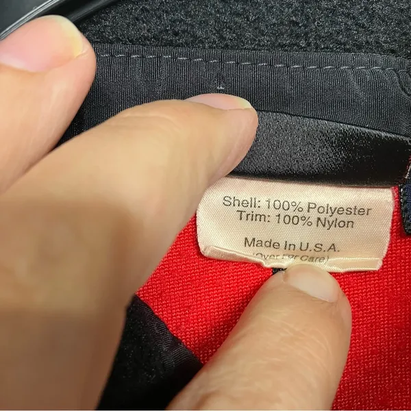 Marmot red fleece‎ half zip pullover made in the USA size medium - Image 5