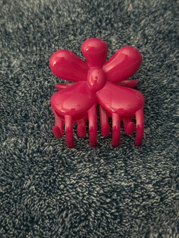 Pink Flower Hair Claw Clip - Bright Pink NWT - Image 3