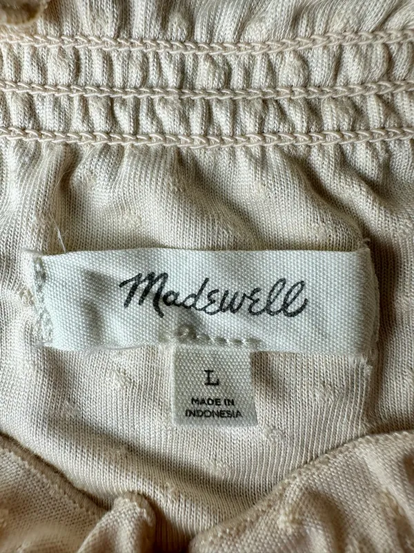Madewell Texture & Thread 3/4 Clipdot Ruffle Cream Large - Image 6