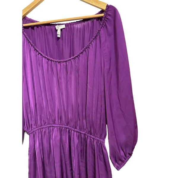 Joie women's purple satin long sleeve mini dress size‎ Medium - Image 2
