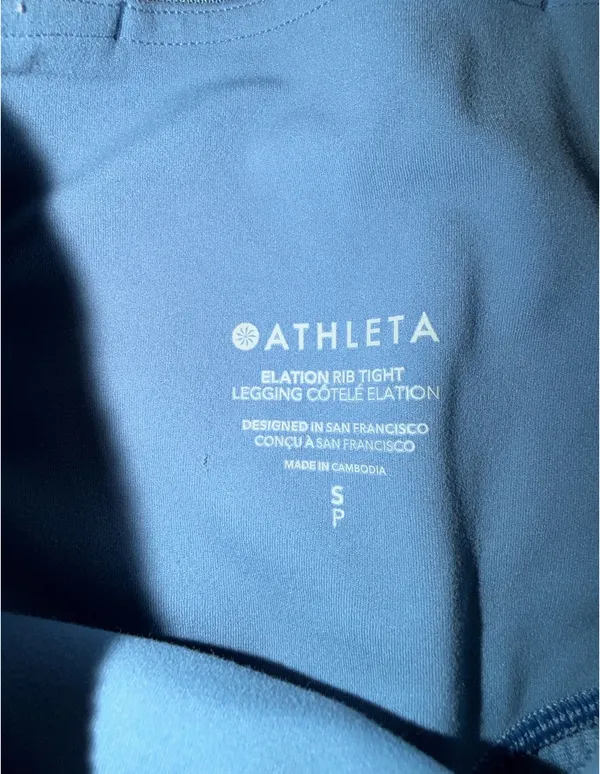 Athleta elation rib tight blue leggings - Image 4