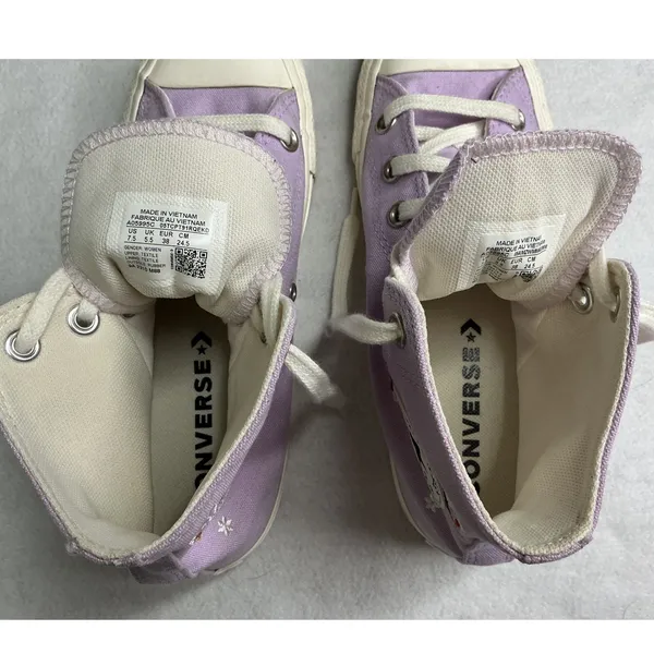 Converse Chuck‎ Taylor All Star Butterfly Wings High Top Lavender Women 7.5 - Image 11