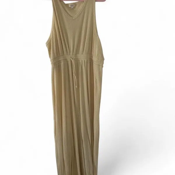 No Comment Plus women's cream/ivory ribbed jumpsuit in size 1X - Image 7