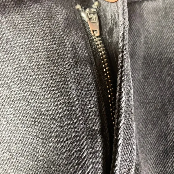 Forever 21 Women‎ Cargo Jeans Black Size 28 High Rise Wide Leg Denim Pants Baggy - Image 2
