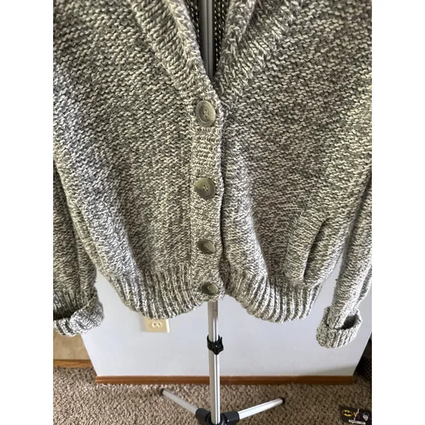 AE American Eagle Women's‎ Wool Rabbit Hair Gray Cardigan Sweater Size XL - Image 3