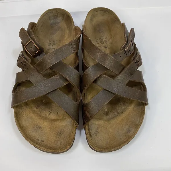 Birki's Birkenstock‎ Sandals 37 US L6 Narrow Mocha Calais Two Strap Sandals - Image 4