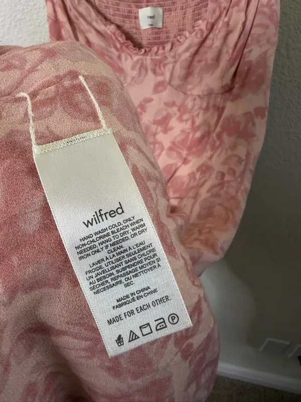 Aritzia Wilfred Broadway Ruffle‎ Slip Midi Dress Coral Rose Womens Size 8 - Image 6