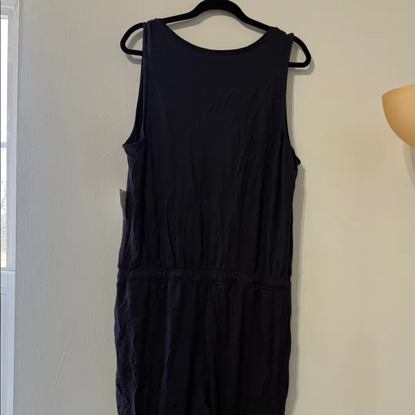 Daily Ritual NWT Navy Blue Tank Top Straight Leg Jumpsuit Size XL - Image 8