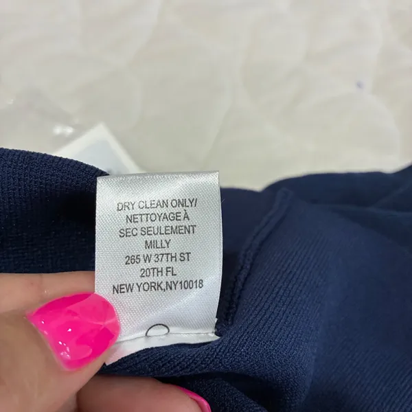 NWT Milly One Shoulder Top Ruffle Blue Sleeveless Party Cocktail Blouse‎ Size P - Image 4