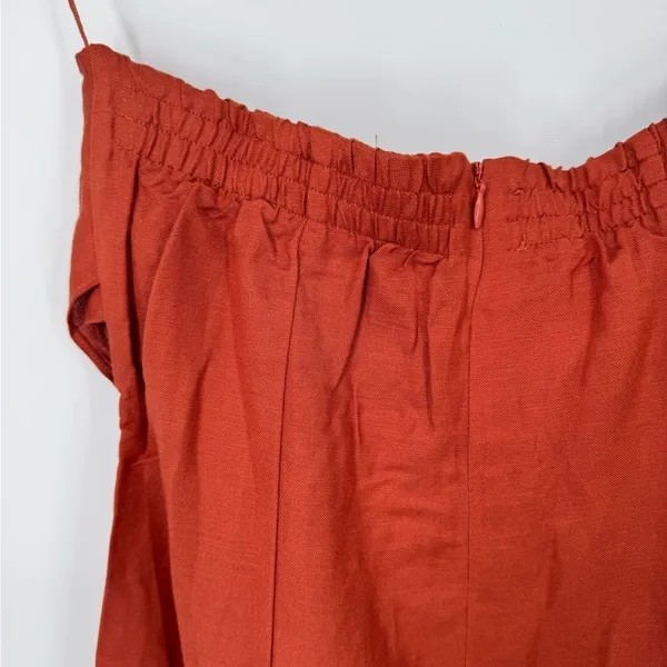 Revolve Rumer Roam Bandana‎ Maxi Linen Chocolate Brown Cutouts Dress Med NWT - Image 10