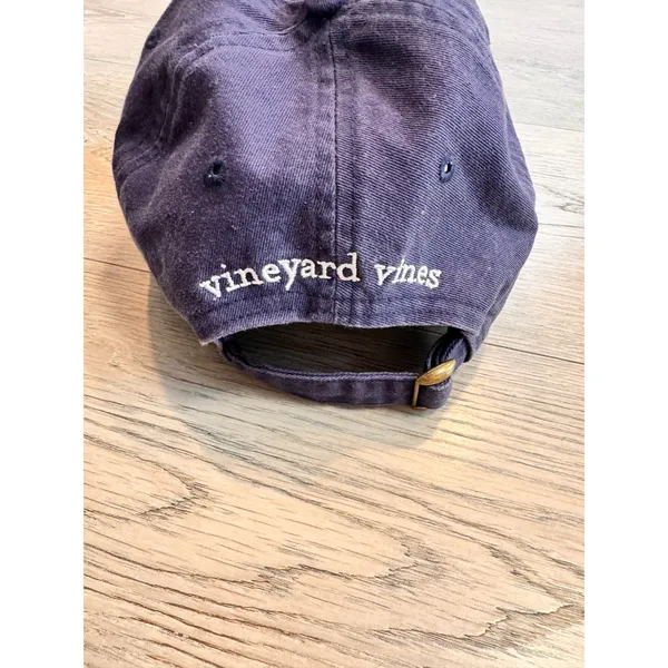 Vineyard Vines Women's Baseball Cap Hat Pink Whale Pink Logo‎ Navy Blue - Image 4